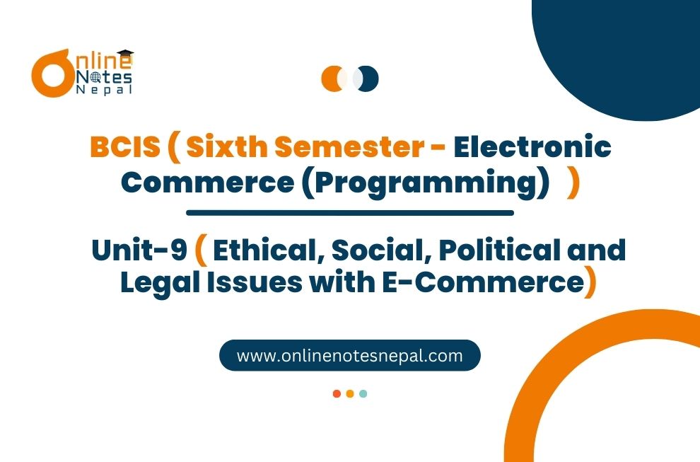 Ethical, Social, Political and Legal Issues with E-Commerce Photo